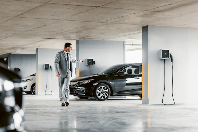 EV Charging stations in parking space