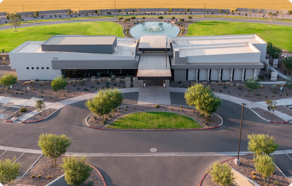 Gilbert Memorial Park aerial view