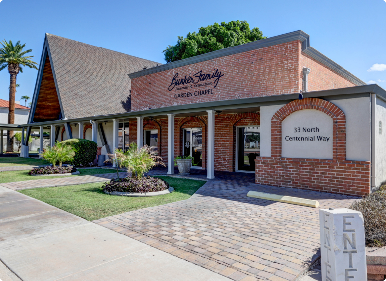 Bunker Family Funerals and Cremation building in Mesa, AZ