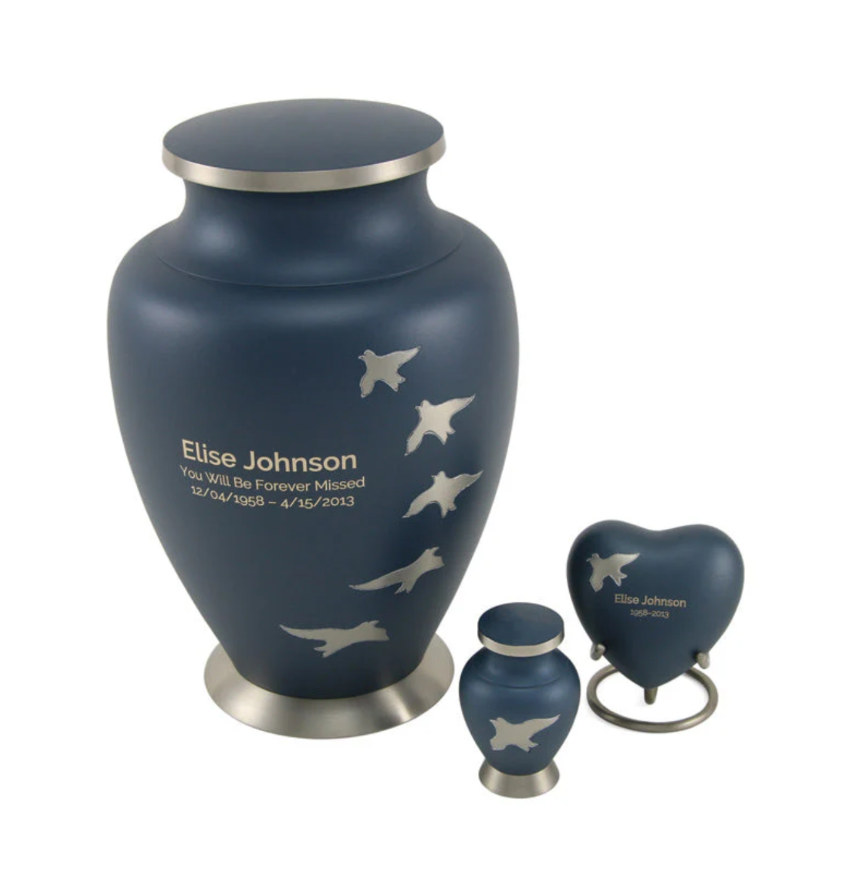 Selection of cremation urns at Bunker Family Funerals Mesa, AZ