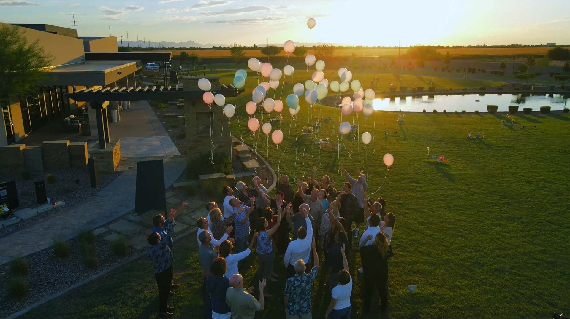 Memorial balloon release ceremony