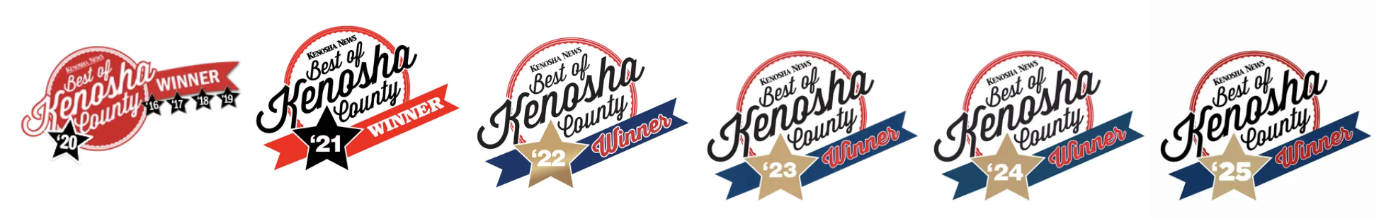 Best of Kenosha County Award Winner 2016–2025, voted by Kenosha News readers