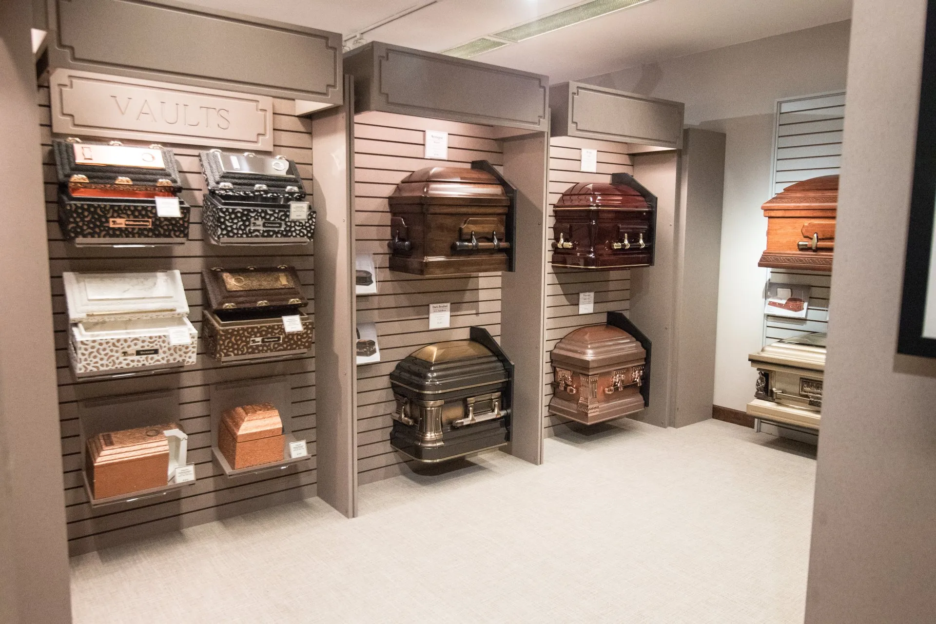 Vaults and casket display