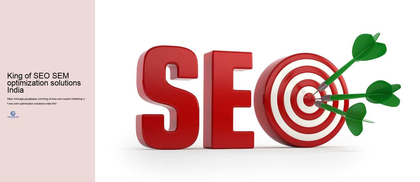 King of SEO SEM optimization solutions India