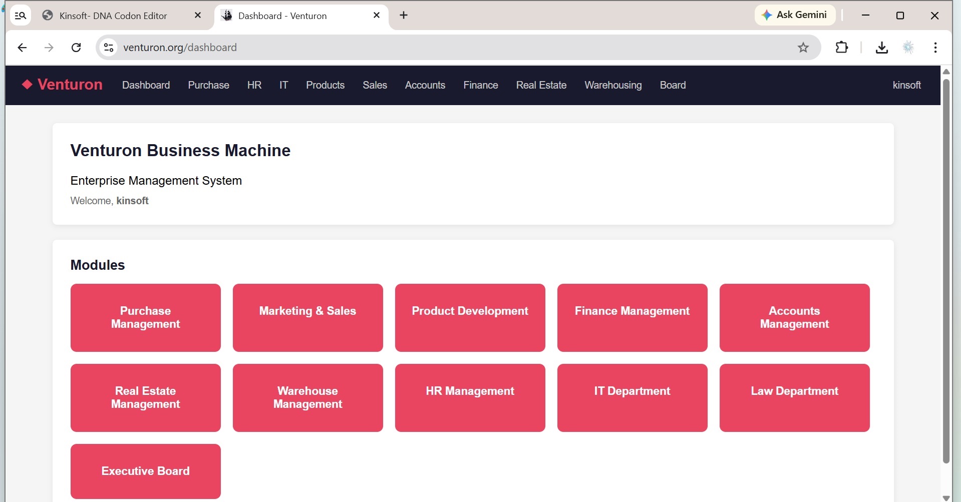 Venturon.org screenshot