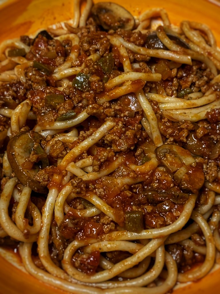 Bucatini with Meat Sauce – Kitchen with Class