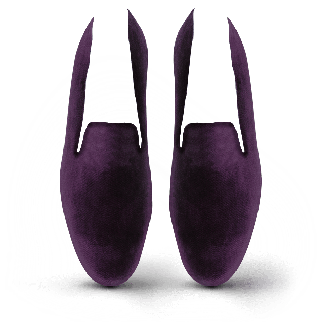 Men\'s Bown of London Velvet Loafers in Purple Velvet That’s a Wrap Design Men main image 2