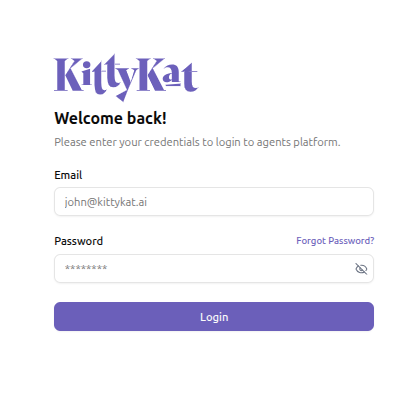 KittyKat Login Screenshot