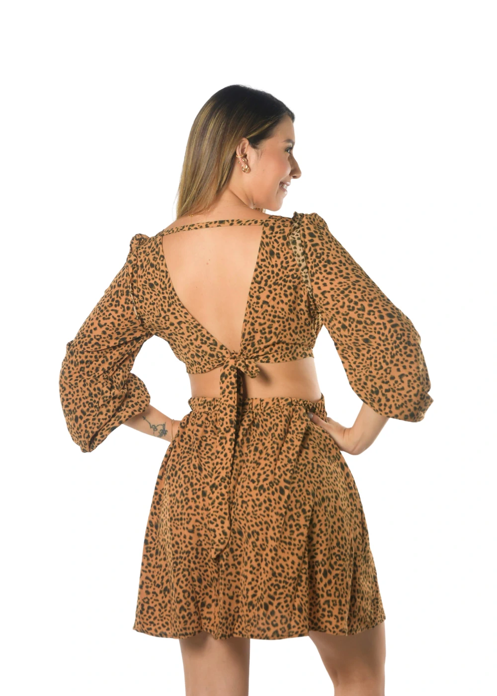 Vestido Casual Corto Animal Print