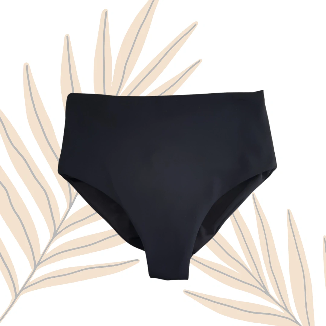 Bikini Bottom Talle Alto – Negro