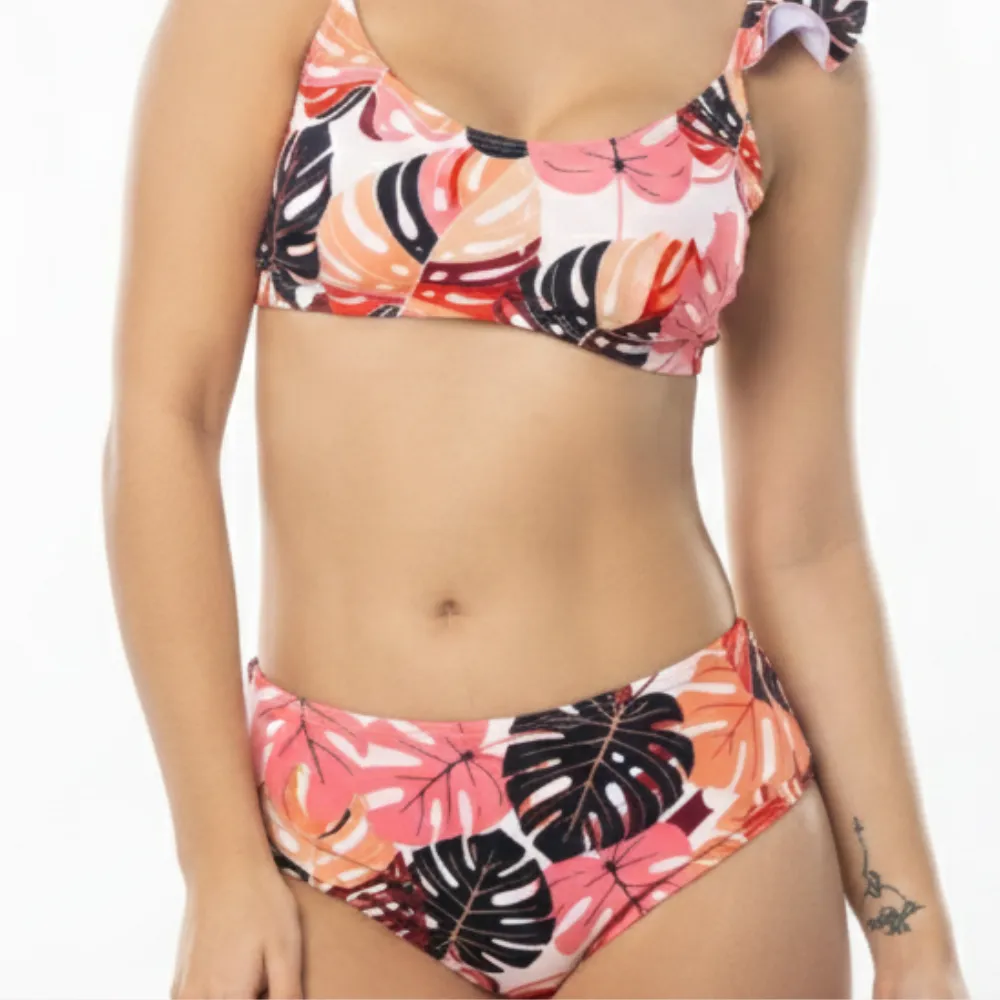 Bikini Bottom Cachetero Rose Leaves