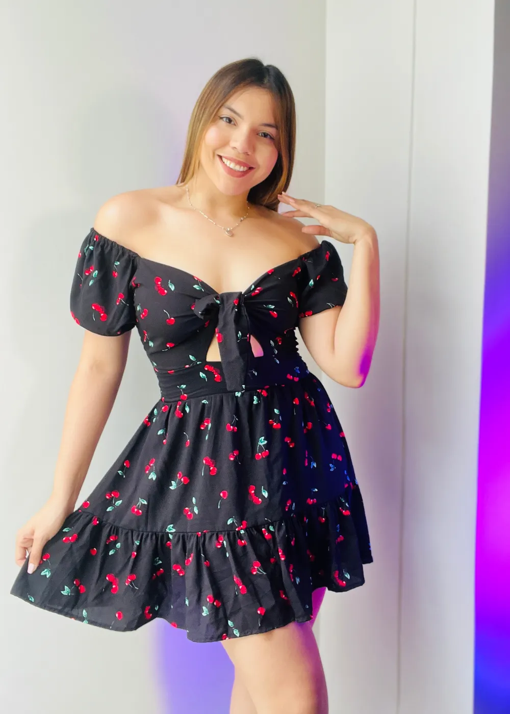 Vestido Lila Estampado