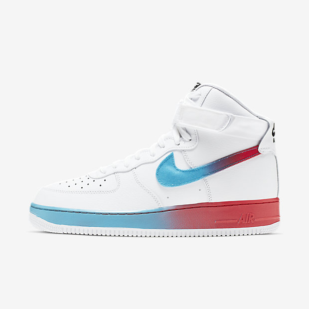 Air Force 1 High Gradient White Blue Fury Ember Glow