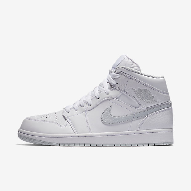 jordan 1 mid white pure platinum swoosh