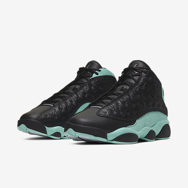 jordan 13 retro black island green