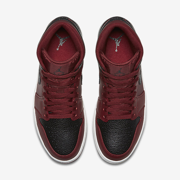 jordan 1 retro mid team red black