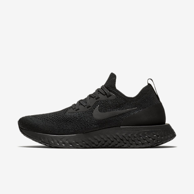 nike react flyknit triple black