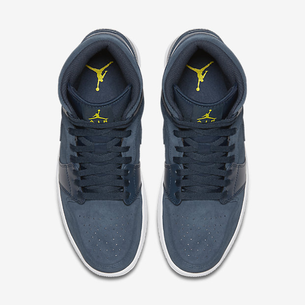 jordan 1 navy blue and yellow