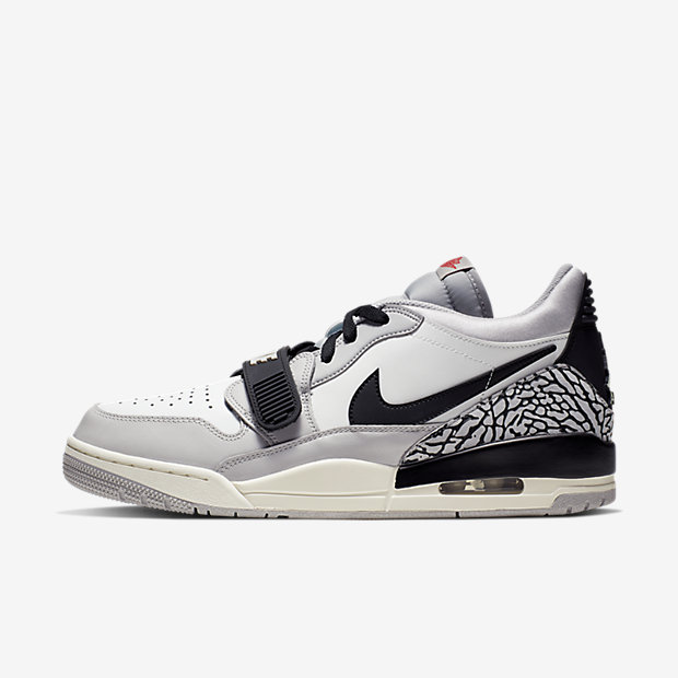 jordan legacy 312 low tech grey fire red black