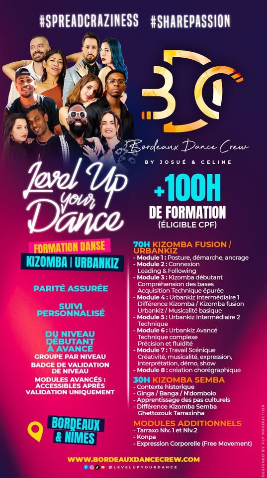 Level Up Your Dance Kizomba Semba Urbankiz Nîmes - Bordeaux by BDC Josué & Céline