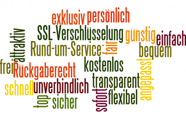 TagCloud oft genutzter Worte