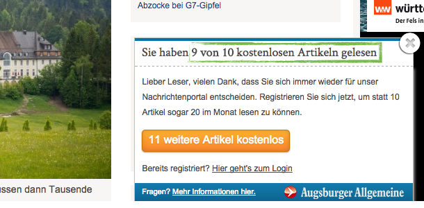 Die Augsburger Allgemeine schafft ebenfalls Transparenz.