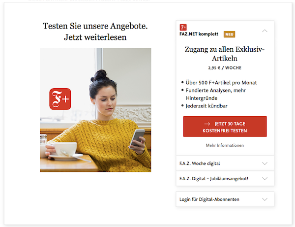 Unlocking-Prinzip bei FAZ mit Probezeit