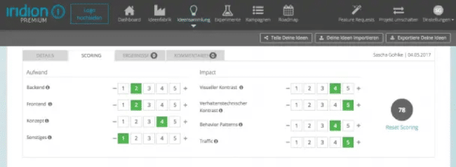 iridion Tool zum AB-Testing