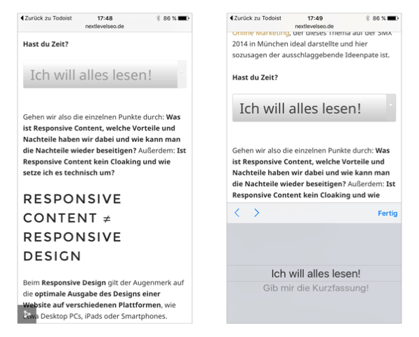 Responsive Content