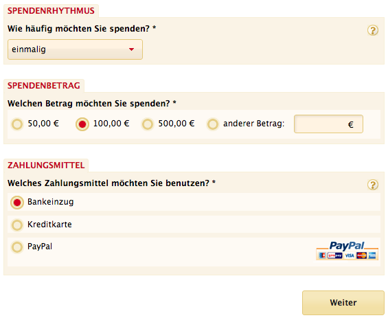 spendenformular