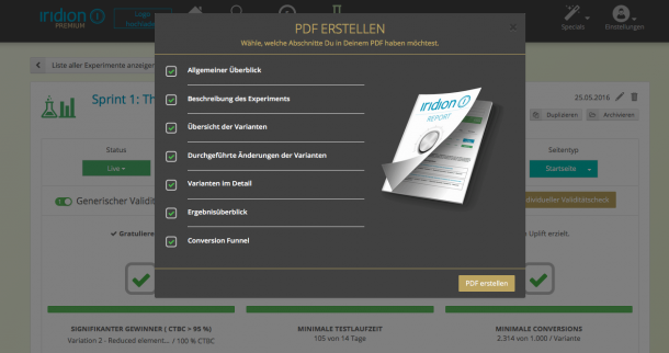 PDF report