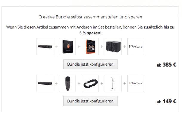 Operatoren werden gerne geutzt um Elemente zu verknüpfen, z.B. zu sehen bei bei Thomann.de