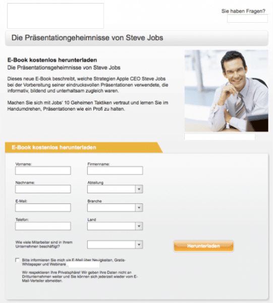 Formularoptimierung