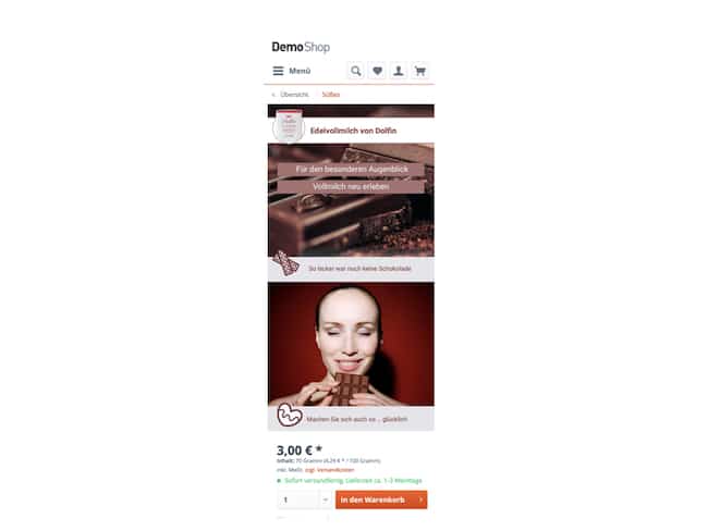 Beispiel Storytelling Website Mobile
