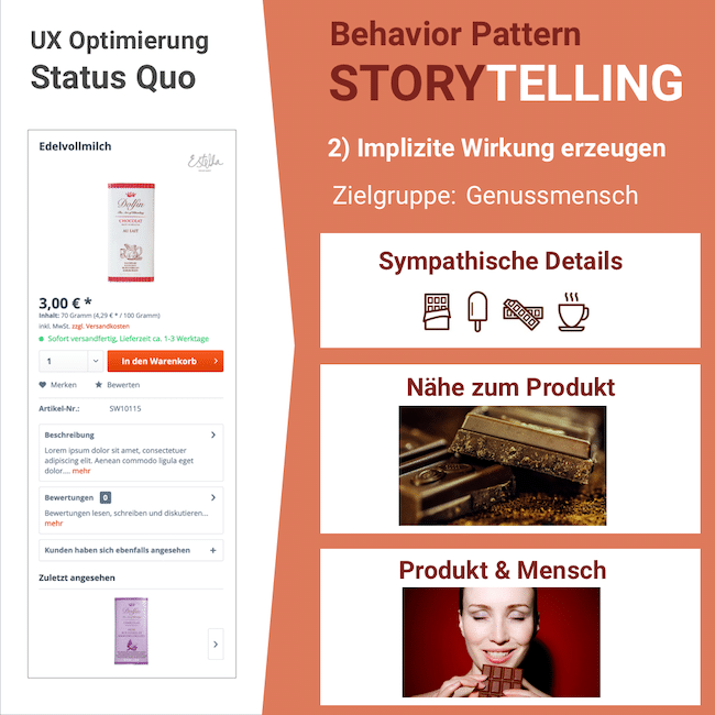 Mit Storytelling Wirkung erzeugen: Implizite Wirkung durch UX-Optimierung erzeugen