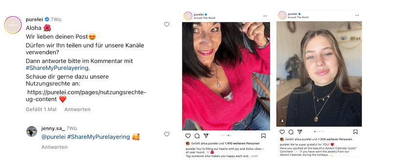Screenshot: Purelei auf Instagram