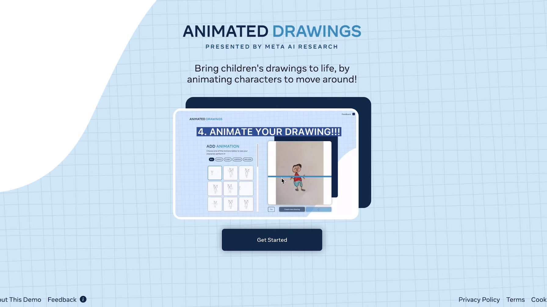 手描きイラストからアニメーションを生成するAI『Animated Drawings』 3번째 장면