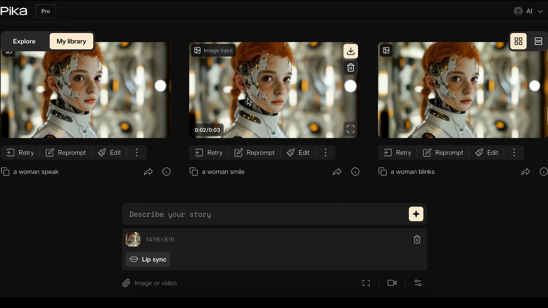 【口パク動画を作れる】PikaLabs『リップシンク機能』の使い方。画像が喋る動画を、AIで簡単に作る。 11번째 장면