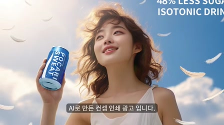 카메라, 모델 없이 인쇄 광고 쉽게 만들 수 있네? AI로 인쇄 광고 만들기 : 포카리스웨트 광고 디자인 1번째 장면