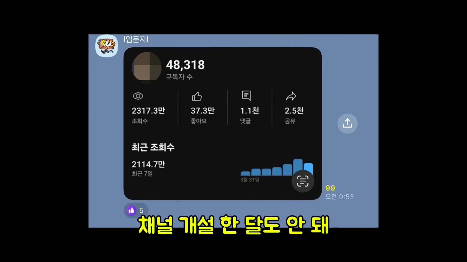 한 달 만에 구독자 5만 명? 역대급 채널을 무료로 따라 만들었습니다 2번째 장면
