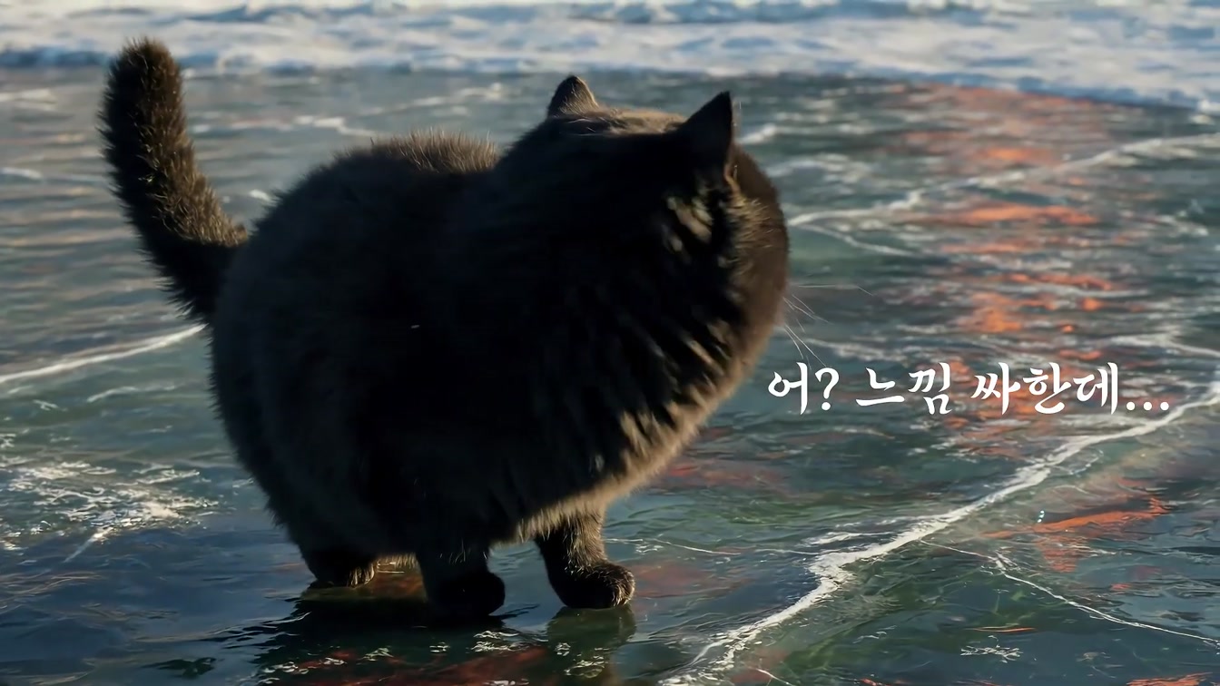 [Ep.03] 꽁꽁 얼어붙은 한강 위로 고양이가 걸어다닙니다 #챌린지 #챌린지노래 #Coda #에피소드 #whiskai #구글위스크 #꽁꽁얼어붙은한강위로고양이가걸어다닙니다 3번째 장면