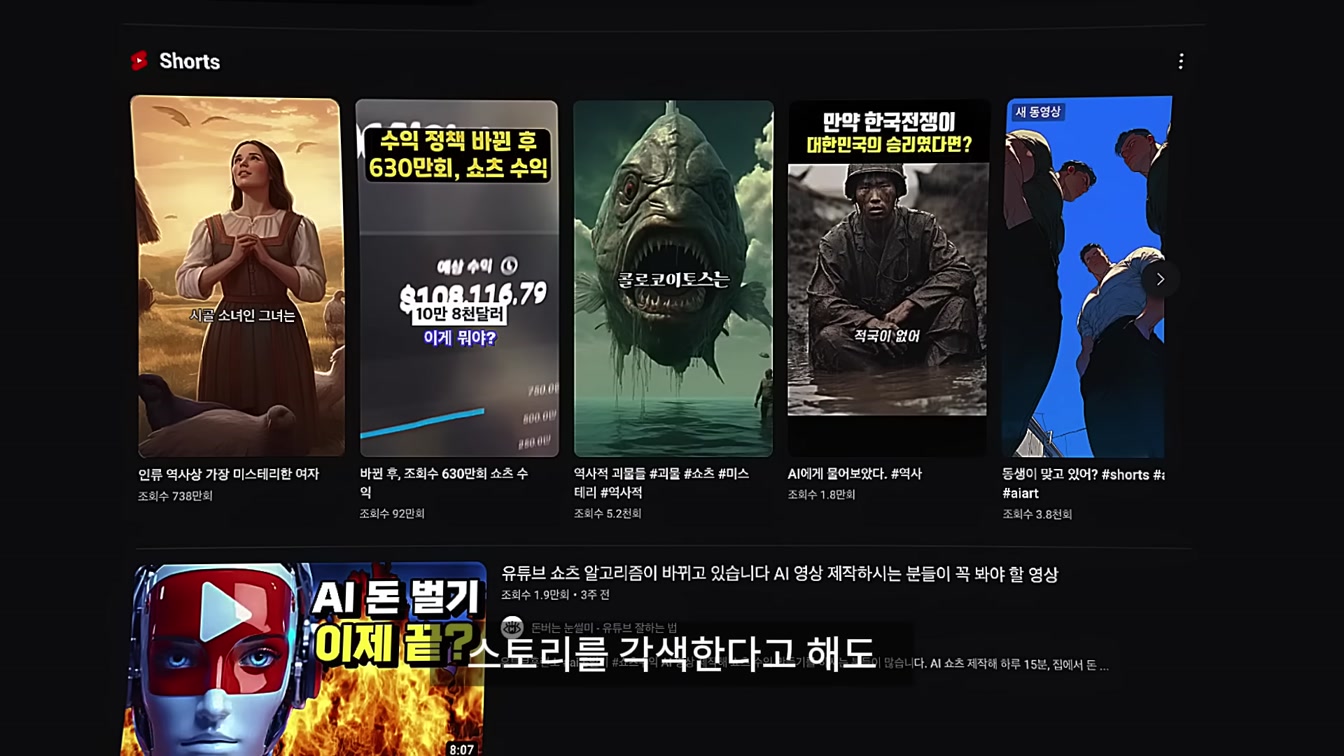을 달성한 유튜버 : GPT로 독창적인 스토리텔링 AI 쇼츠 만들기 3번째 장면