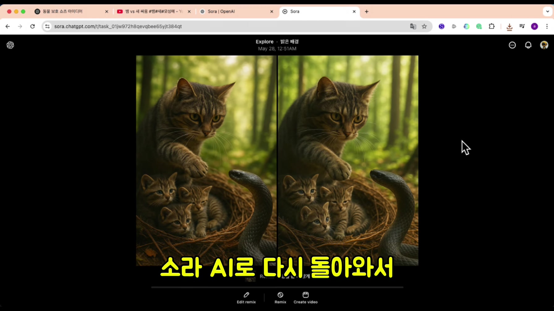 동물 모성애 쇼츠 1개로 단 7일 만에 8,700만 조회수를 돌파한 방법 8번째 장면
