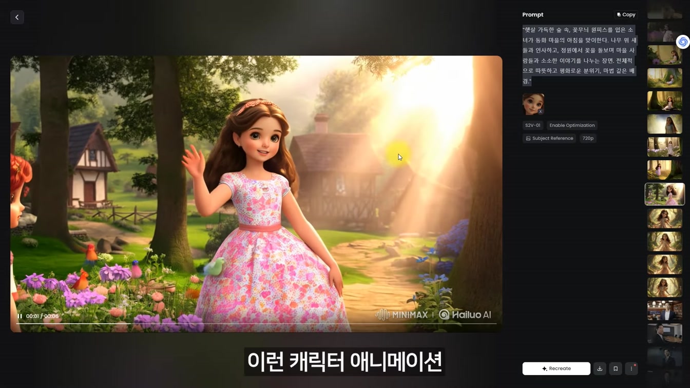 사진 한 장으로 시리즈 영상 만드는 Hailuo AI 기능 총정리 8번째 장면