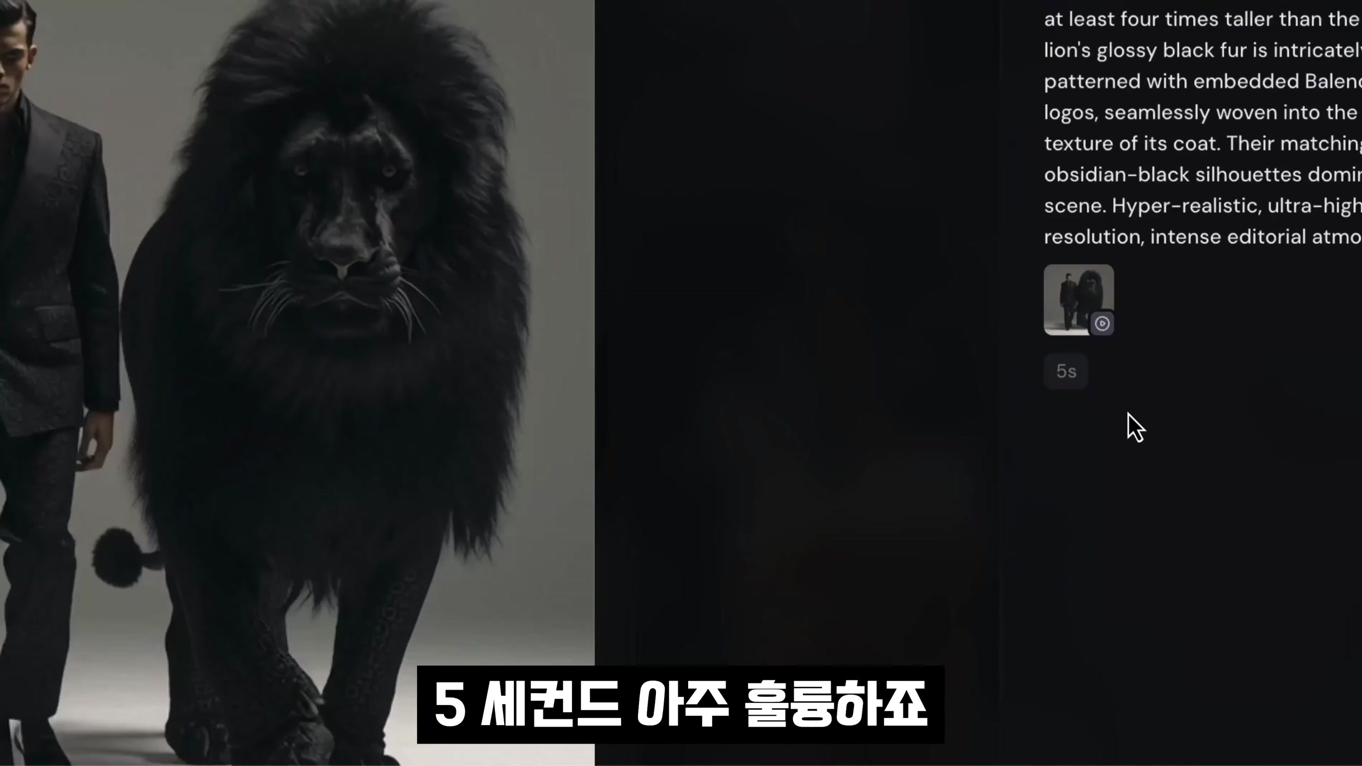 다르다! 🔥미드저니 V1 비디오 모델 출시! 이미지→동영상 5초 변환 (vs 클링AI 비교) 실시간 메타버스까지의 로드맵 공개 | 오후다섯씨 13번째 장면