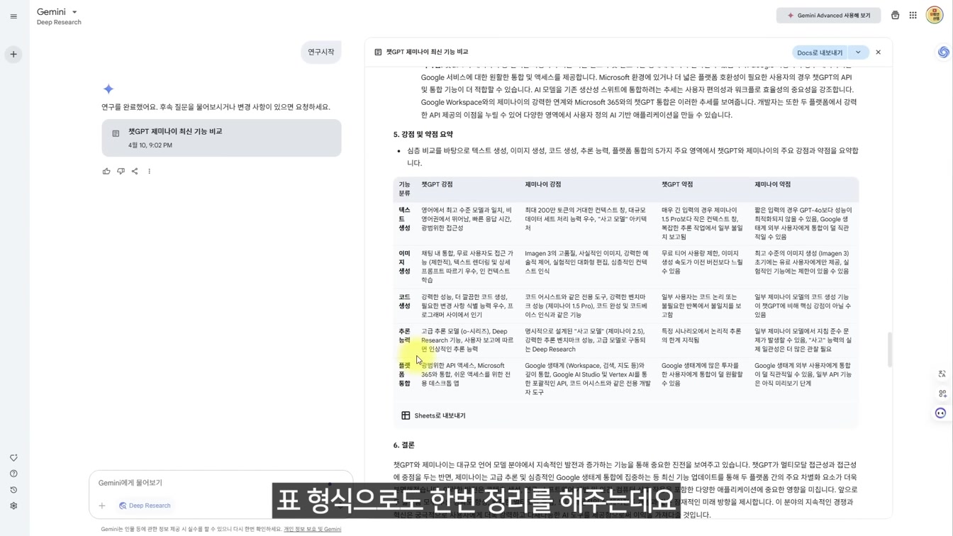 ChatGPT급 무료 AI의 등장! ChatGPT VS 제미나이(Gemini) 완벽 비교! 8번째 장면