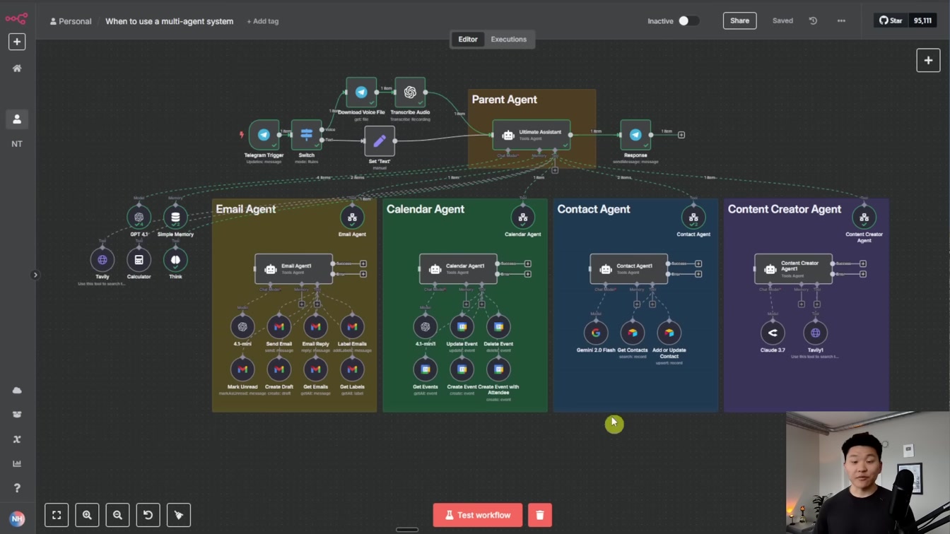 Multi-Agent Systems Have NEVER Been EASIER to Build (n8n, no code) 3번째 장면