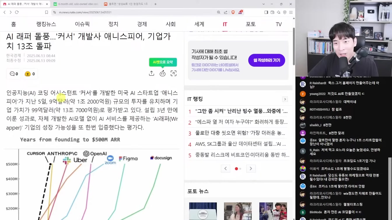 AI뉴스 - 1인 AI 코딩툴 1천억 매각, 클로드 코드, 커서 업데이트, Hauilio V2, HeyGen Product Placement, AI 고백남 등 3번째 장면