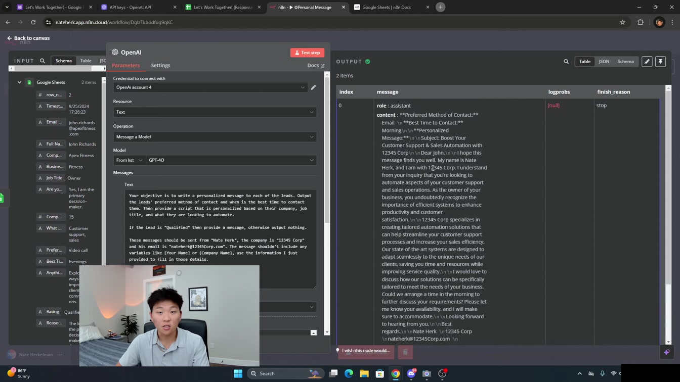 *LIVE BUILD* Personalized Outreach AI Agent in n8n (No Code) 15번째 장면