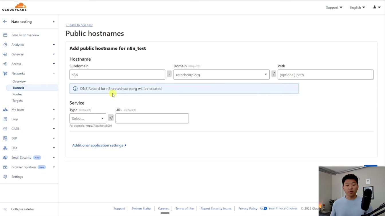 How to Set Up a Cloudflare Tunnel for Local n8n (2025) 7번째 장면